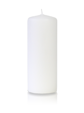 Bougie cylindre Blanc 6x15cm
