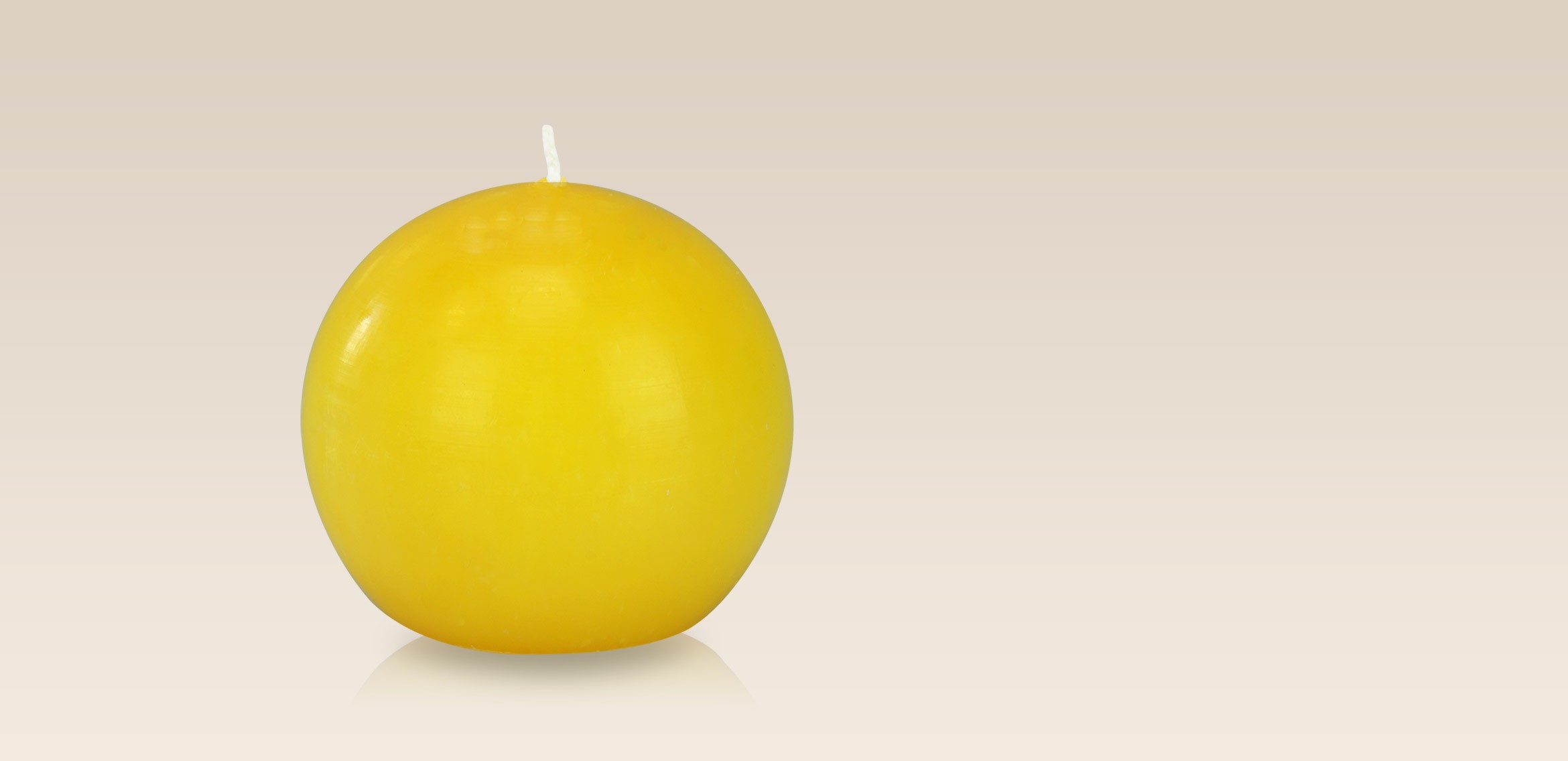Bougie ronde 6 bougies Bougie boule Jaune 8 cm