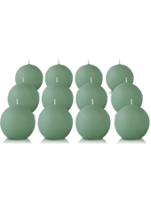 Pack de 12 bougies ronde Menthe 7cm