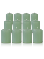 Pack de 12 bougies votives Menthe 5x7cm