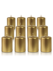 Pack de 12 bougies votives Or 5x7cm