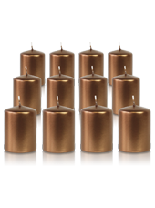 Pack de 12 bougies votives Bronze 5x7cm