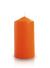 Bougie cylindre Orange 6x11cm
