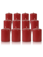 Pack de 12 bougies votives Carmin 5x7cm