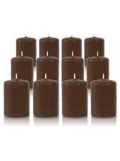 Pack de 12 bougies votives Cappuccino 5x7cm