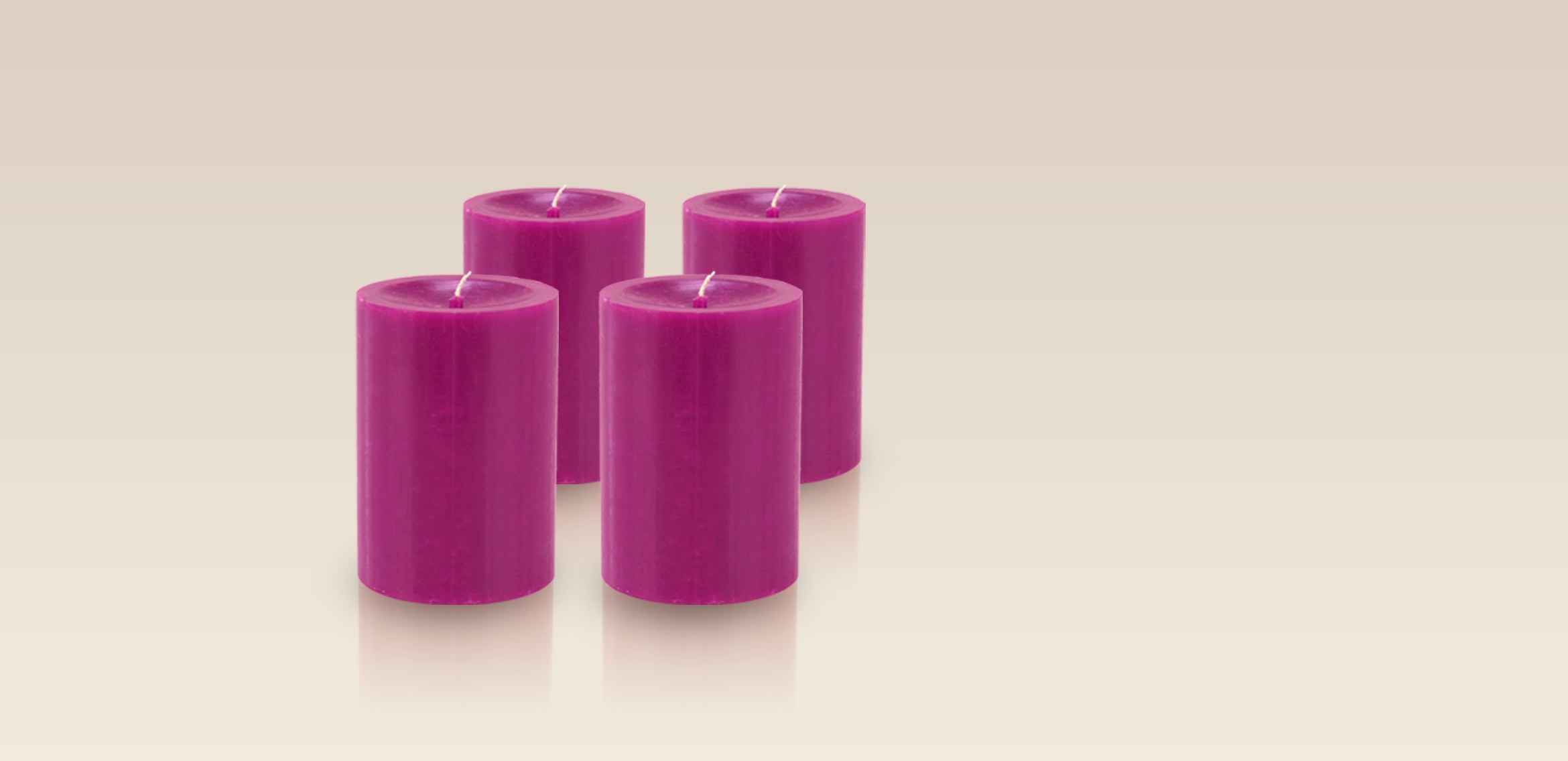 Bougies Chauffe-Plat Risthò - Lot De 6 - Fuchsia - 6x15cm - 72h De Brûlage - Fabriqué En Italie