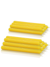 Pack de 16 chandelles premium Jaune 2,2x25cm