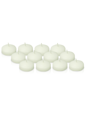 Pack de 12 Bougies flottantes Blanches 5cm